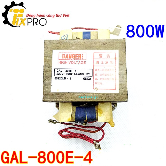 Biến áp lò vi sóng  model GAL-800E-4 có thể thay thế 700E - 4 -1 tháo máy