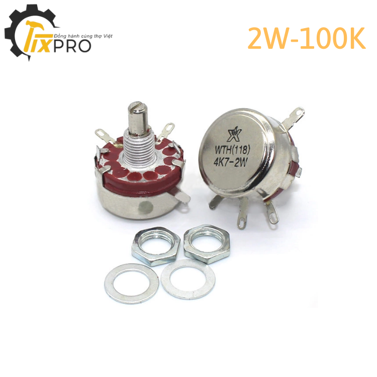 Biến trở 100K-2W chiết áp WTH118.