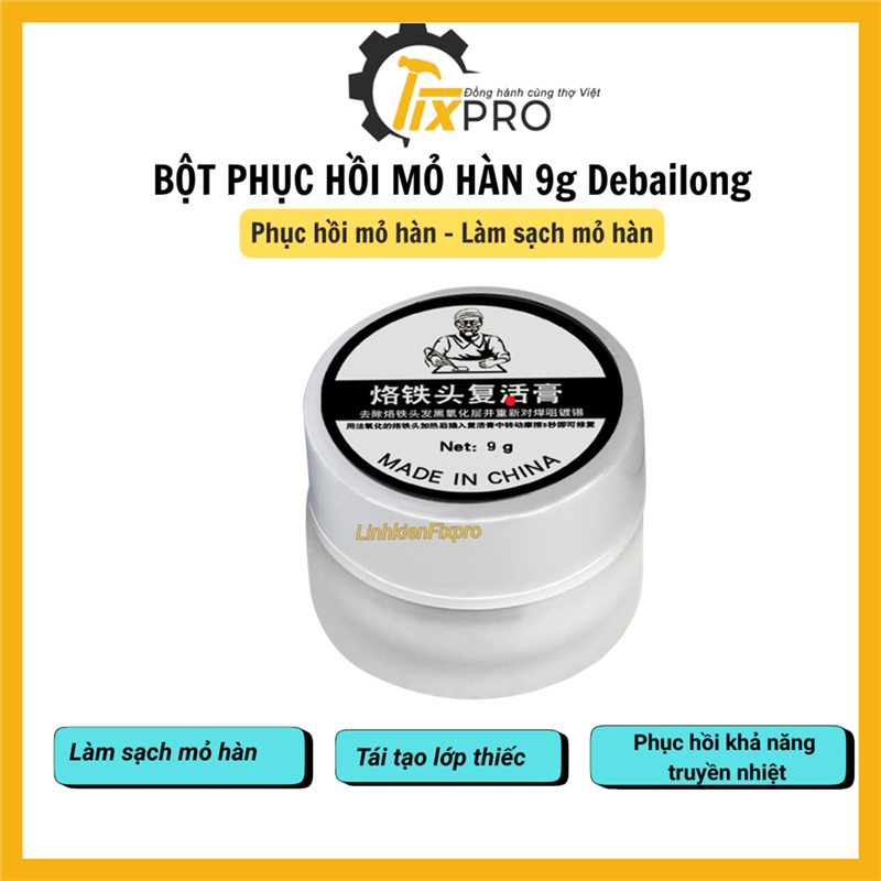 Bột làm sạch mỏ hàn phục hồi mỏ hàn thiếc 9g