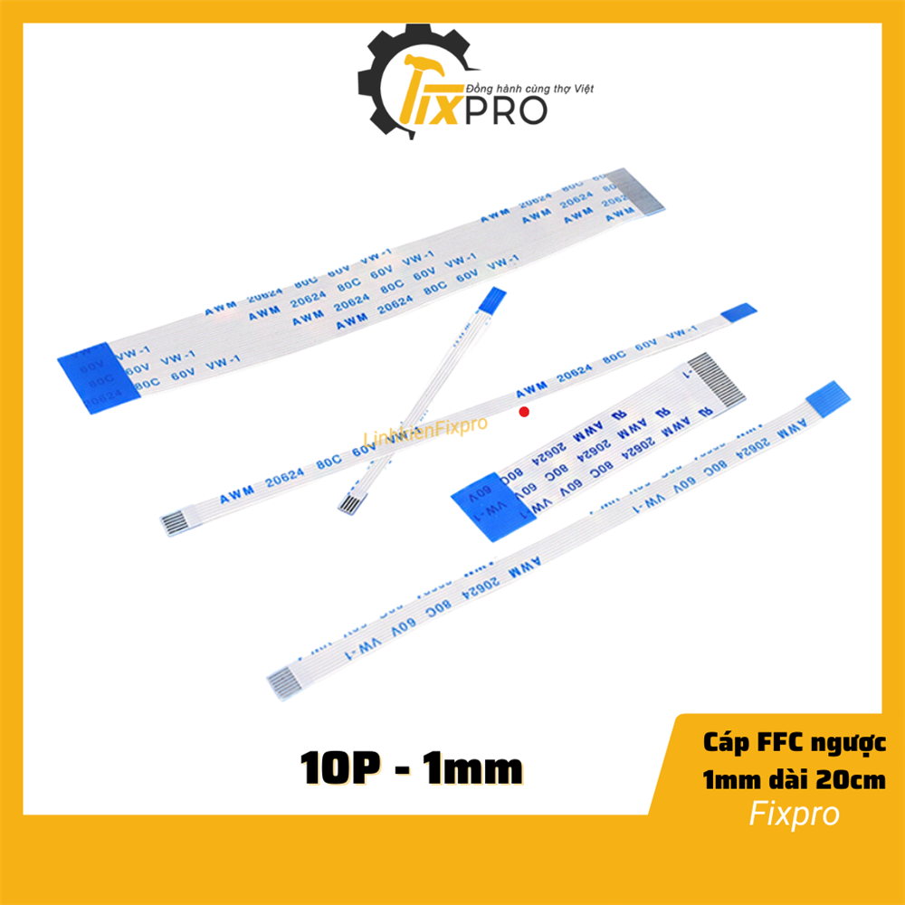 Cáp FFC 10P ngược 1mm dài 20cm