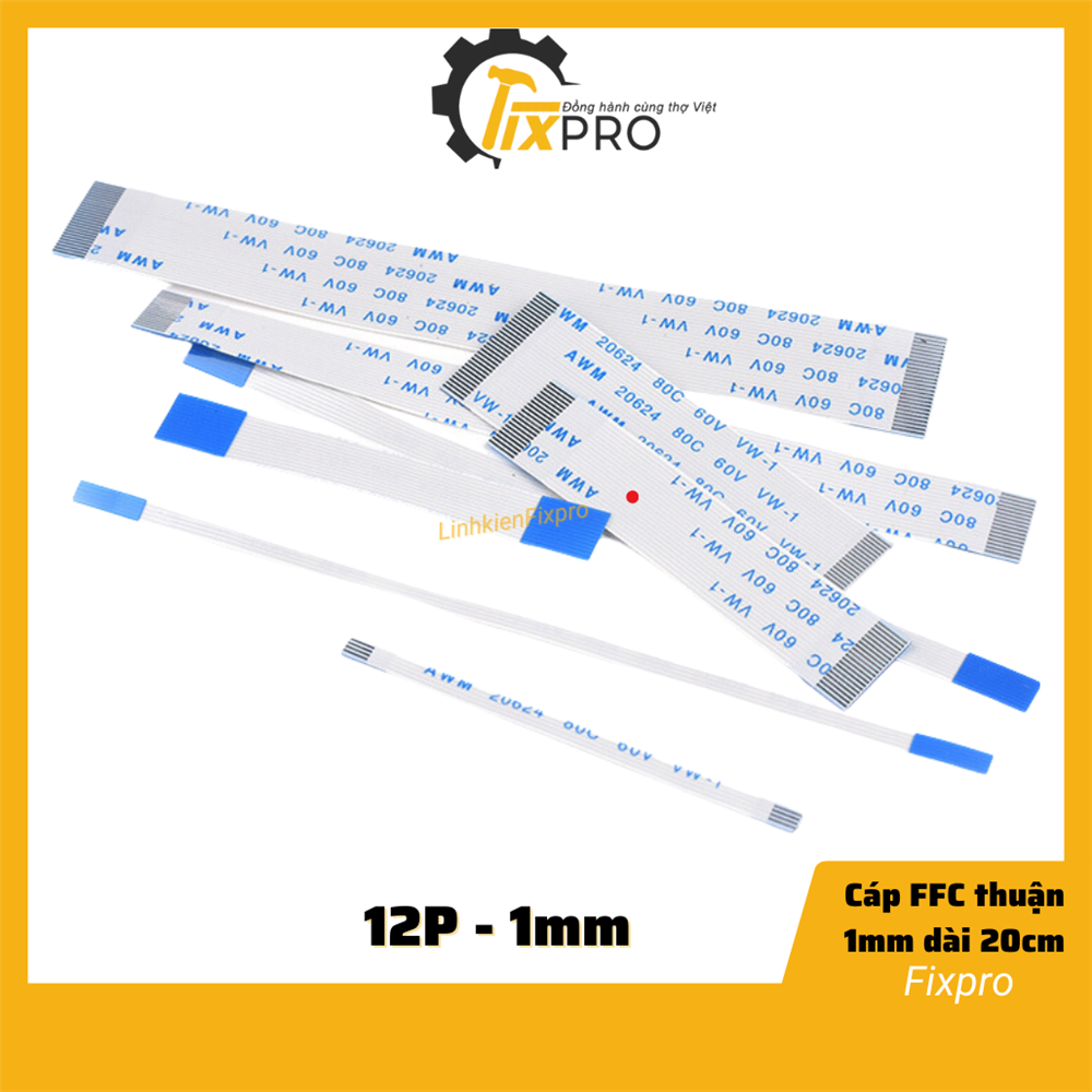 Cáp FFC 12P thuận 1mm dài 20cm