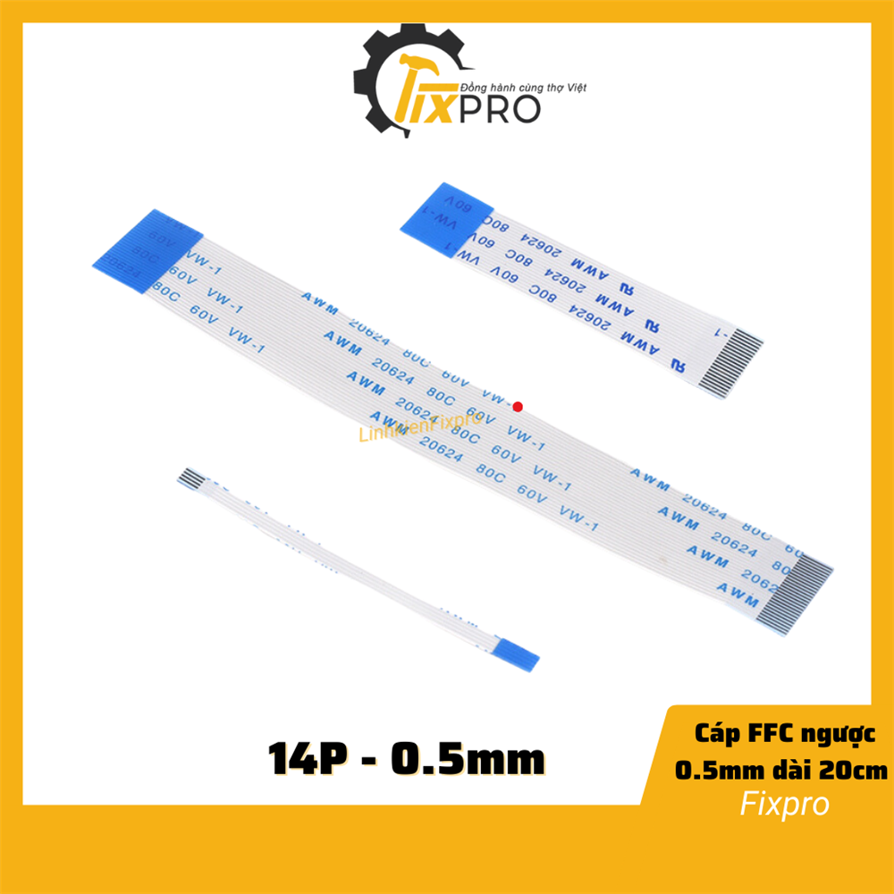 Cáp FFC 14P ngược 0.5mm dài 20cm