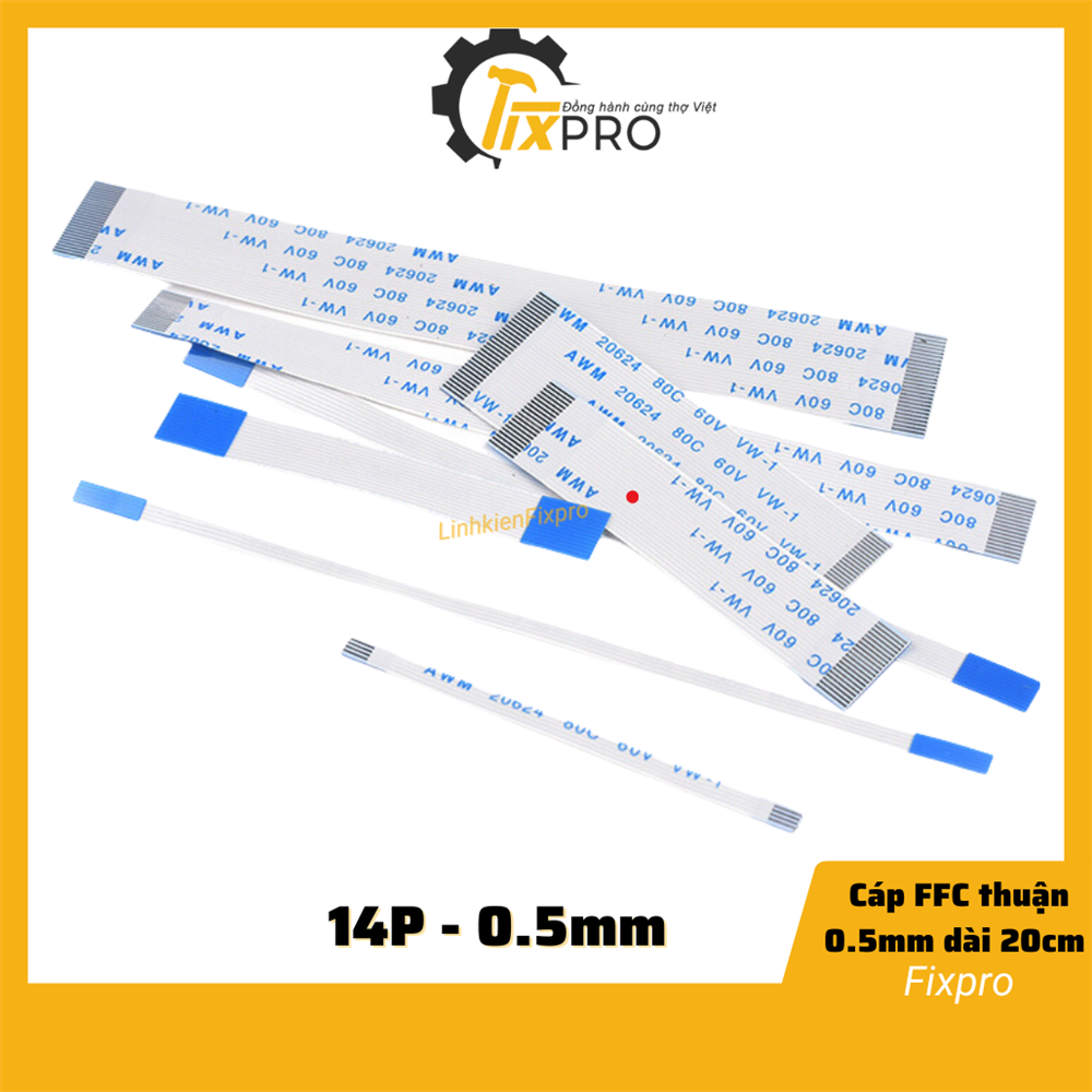 Cáp FFC 14P thuận 0.5mm dài 20cm