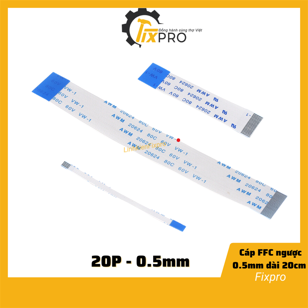 Cáp FFC 20P ngược 0.5mm dài 20cm