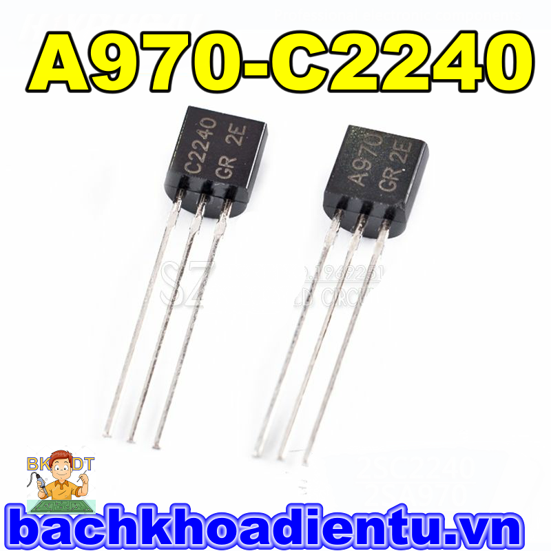 Cặp sò A970 C2240 2SA970/2SC2240 0.1A 120V TO-92