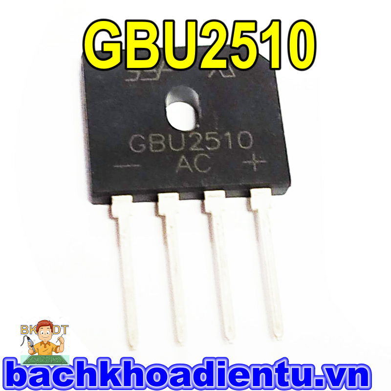 Cầu diode GBU2510 25A 1000V DIP-4 chính hãng SEB (chân ngược)