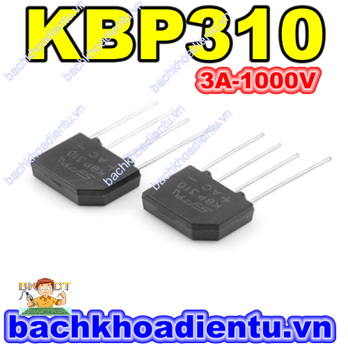 Cầu diode KBP310 (3A-1000V)  mới chất lượng tốt.