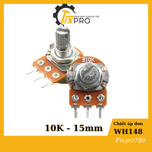 Chiết áp đơn 10K WH148-B10K 15mm