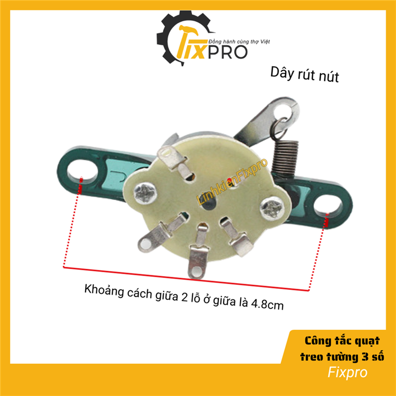 Công tắc quạt treo tường 3 số