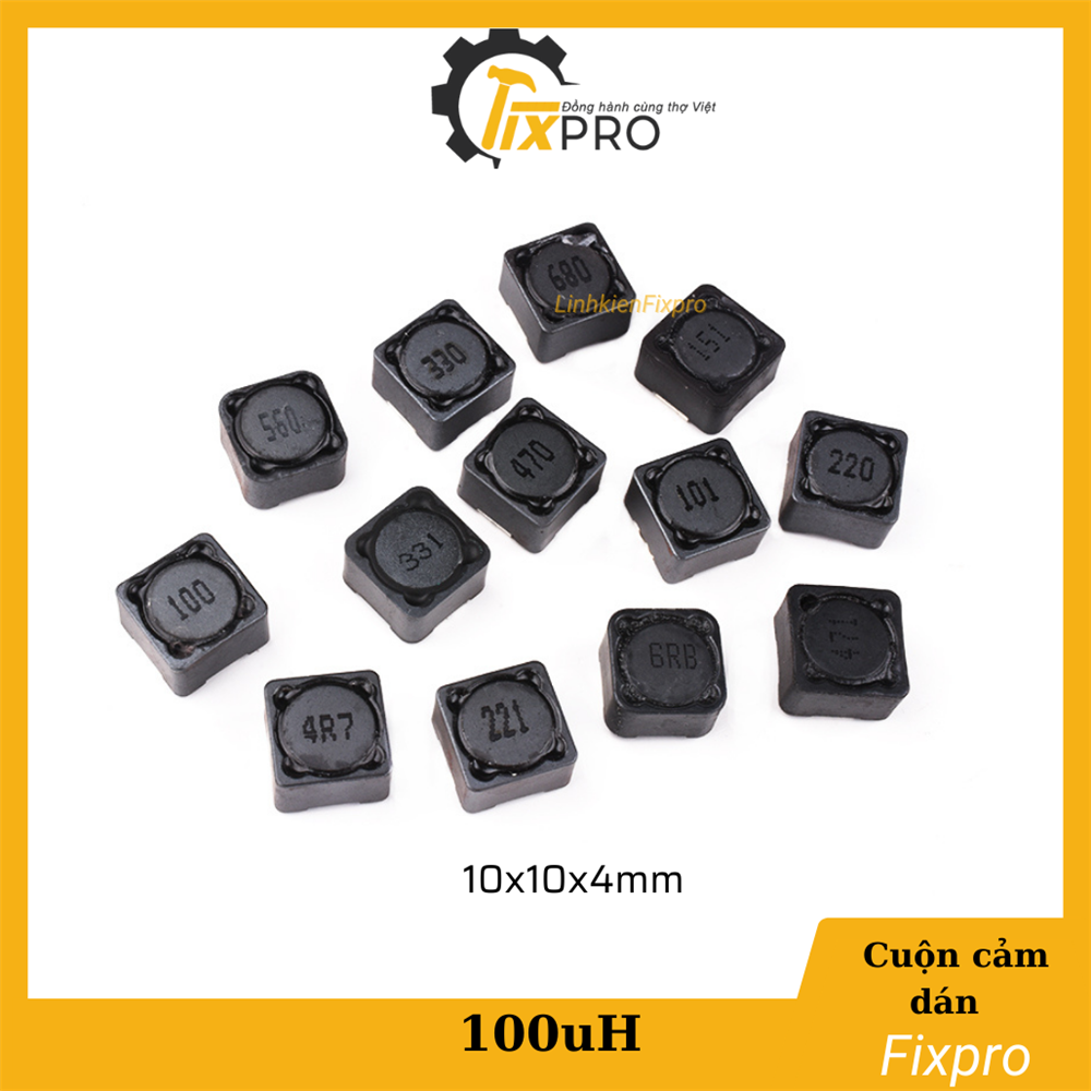 Cuộn cảm dán CD104 100uH 10x10x4mm