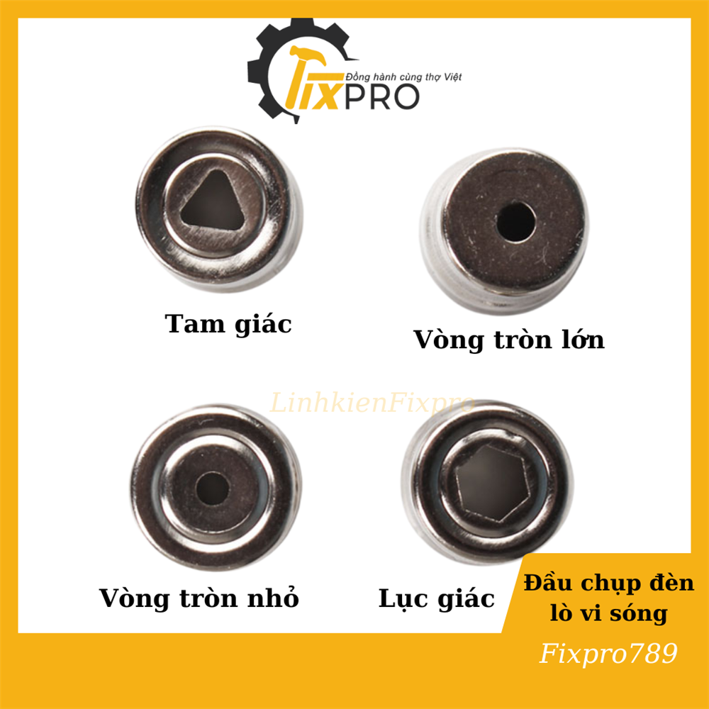 Đầu chụp đèn lò vi sóng hình tam giác cao 17.5mm, đường kính 15mm