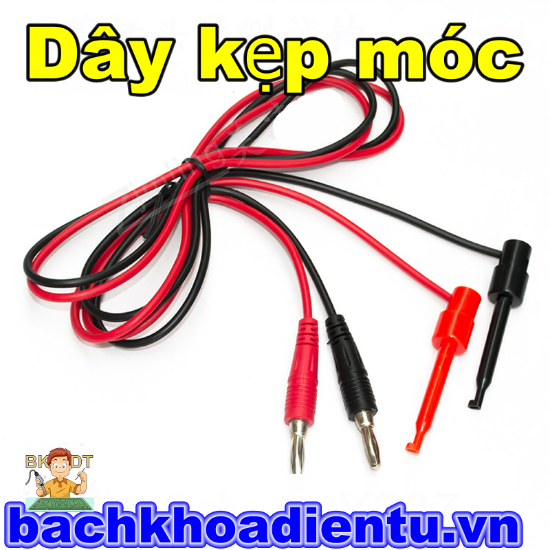 Cặp Dây Đầu Jack Chuối 4mm và Kẹp Móc.