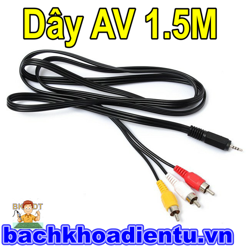 Dây Loa 1 Đầu 3.5 Ra 3 AV hoa sen Dài 1.5m