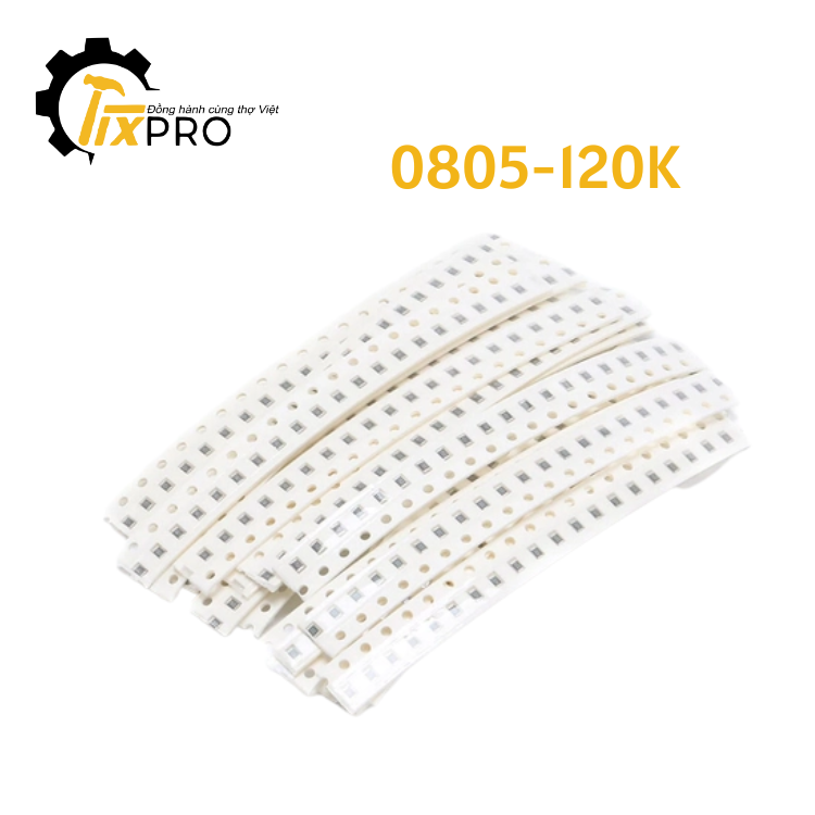 Điện trở dán 0805-120K 1% 2.0x1.2mm (Túi 50c)