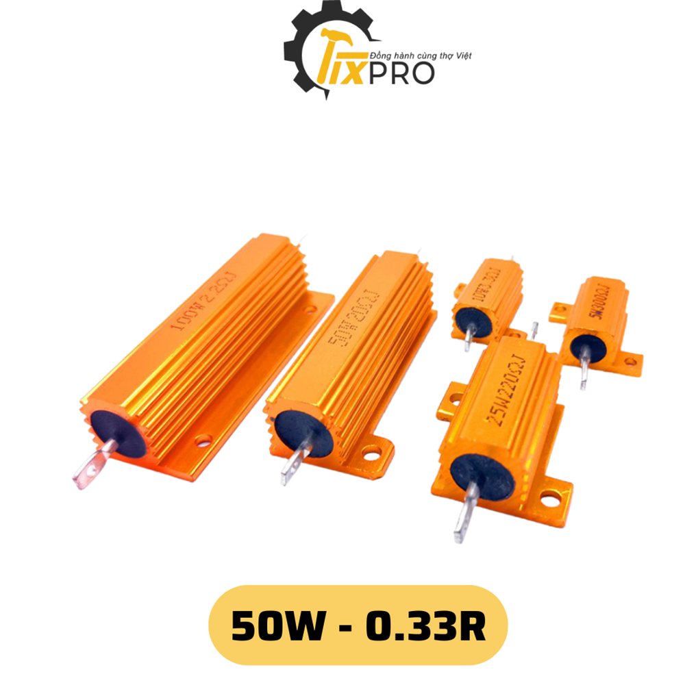 Điện trở nhôm 50W 0.33R 5% RX24-50W0.33R