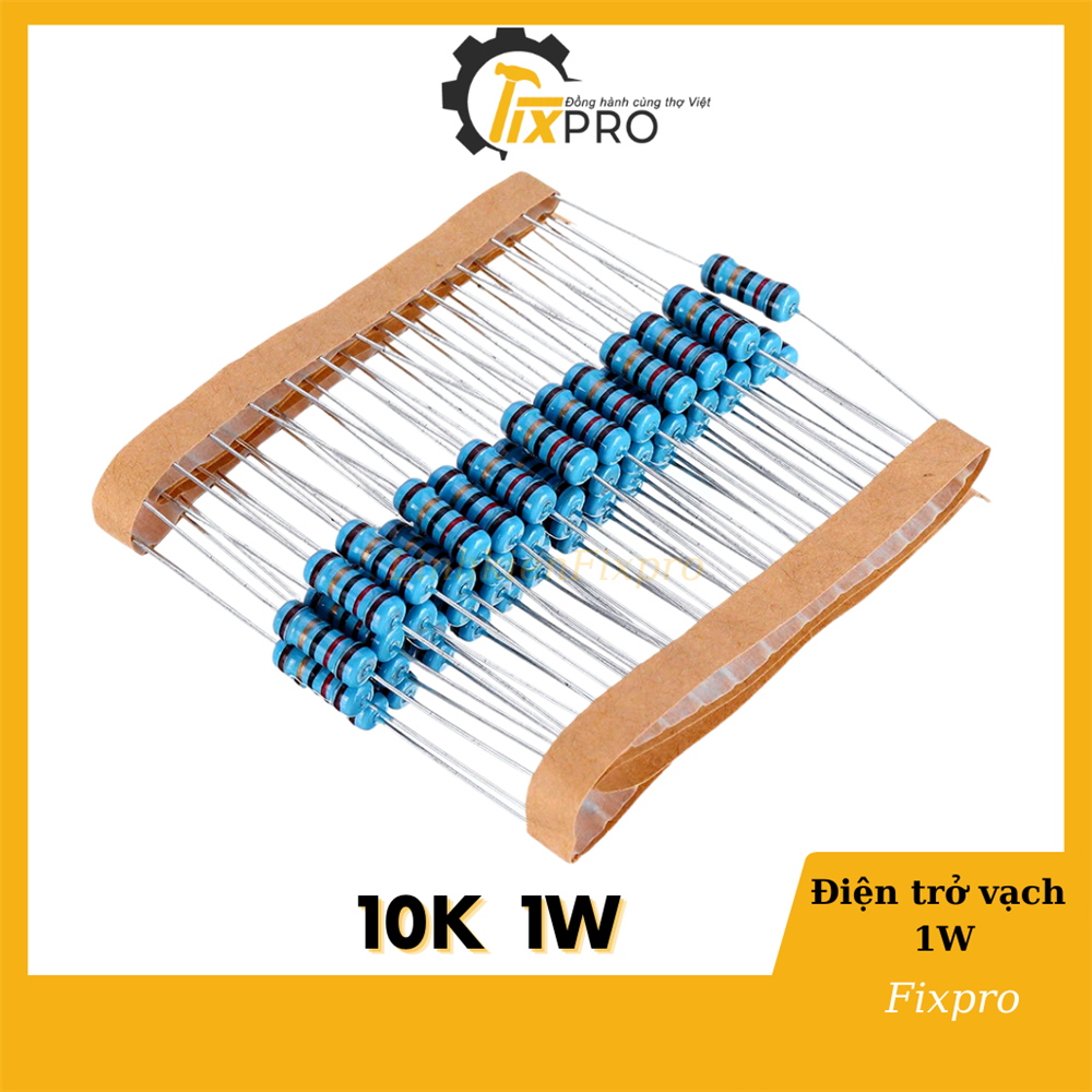 Điện trở vạch 1W 10K 1% chân đồng (10c)