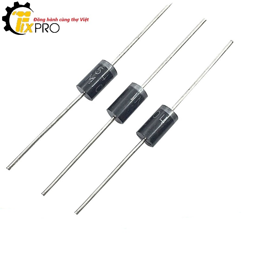 1N4007 Diode chỉnh lưu 1A 1000V chân đồng to 58mm (túi 10C)