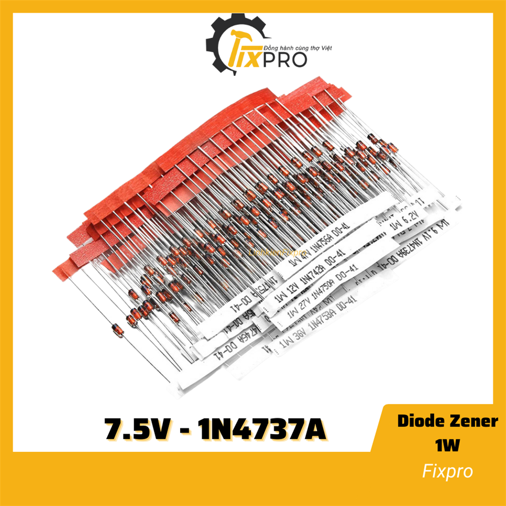 Diode zener 7.5V 7V5 1W 1N4737A (10c).