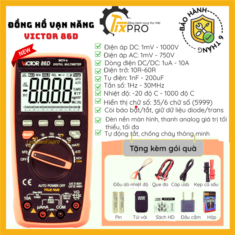 Đồng hồ vạn năng VICTOR 86D cao cấp