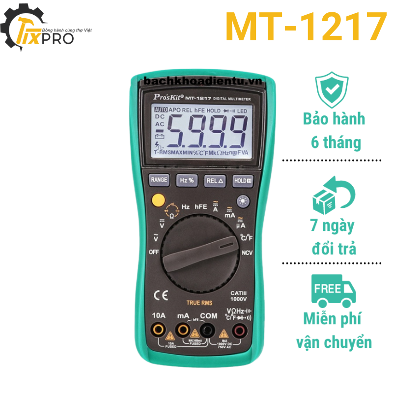 Đồng hồ vạn năng Pro'skit MT-1217 cao cấp