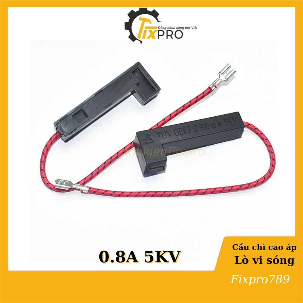 Cầu chì cao áp lò vi sóng 800mA 700mA 5KV màu đen