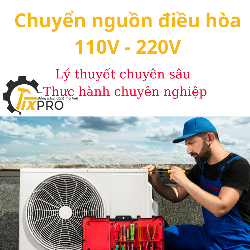 KỸ THUẬT CHUYỂN NGUỒN 220V CHO ĐIỀU HÒA NỘI ĐỊA NHẬT BẢN