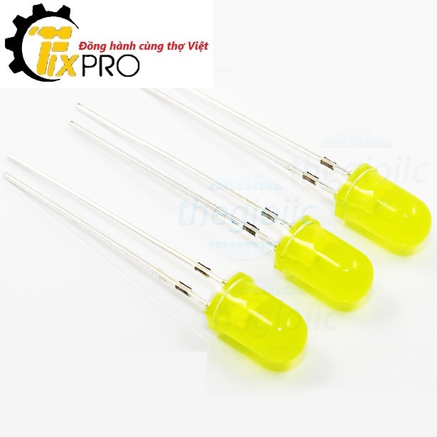 LED 5mm vàng đục túi 10c