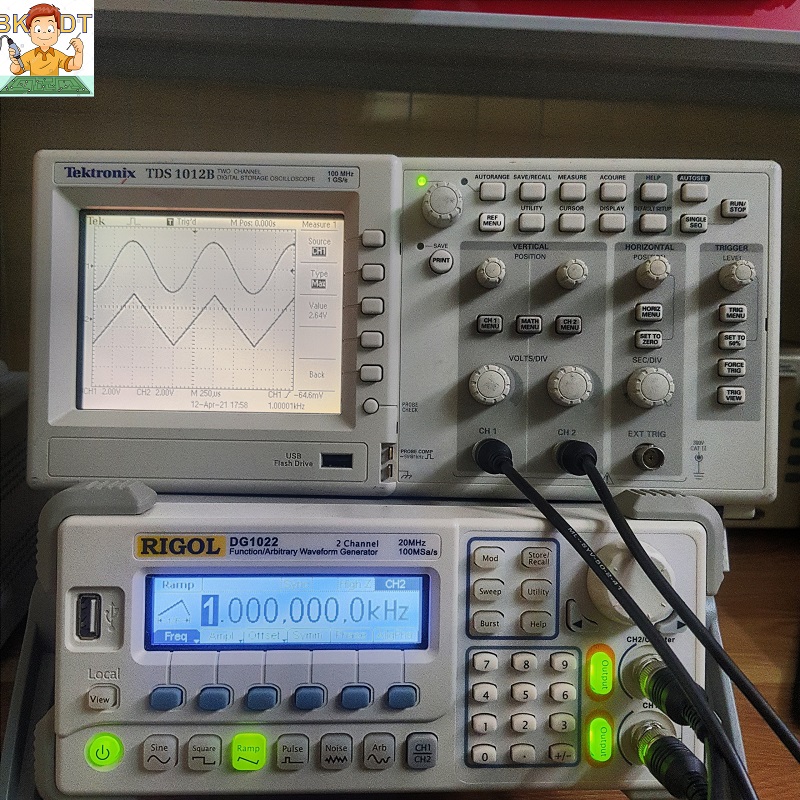 Máy hiện sóng Tektronix TDS1012B 100Mhz 1Gs/s đã qua sử dụng.