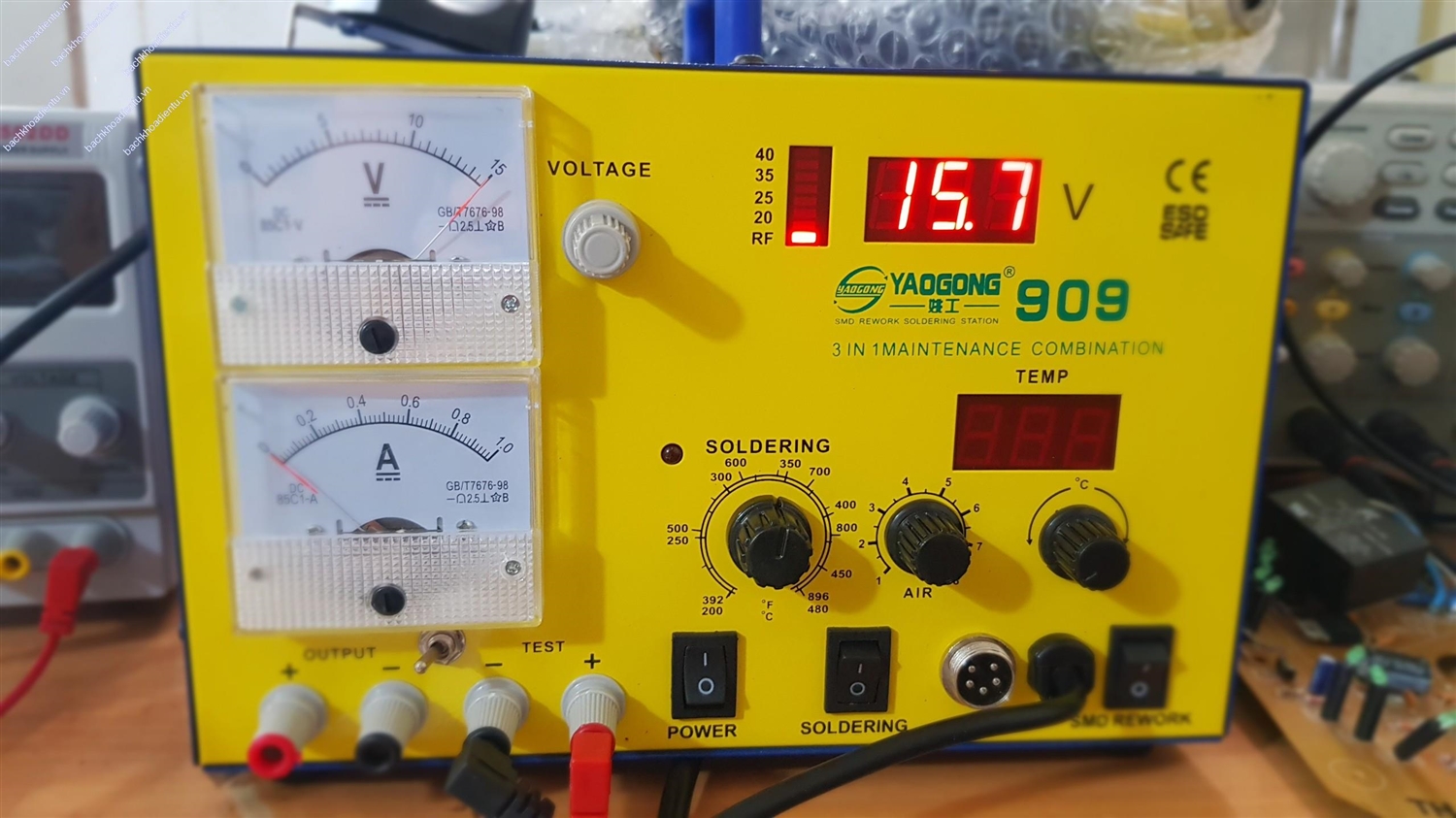 Máy khò hàn đa năng có nguồn điều chỉnh Yaogong 909 .