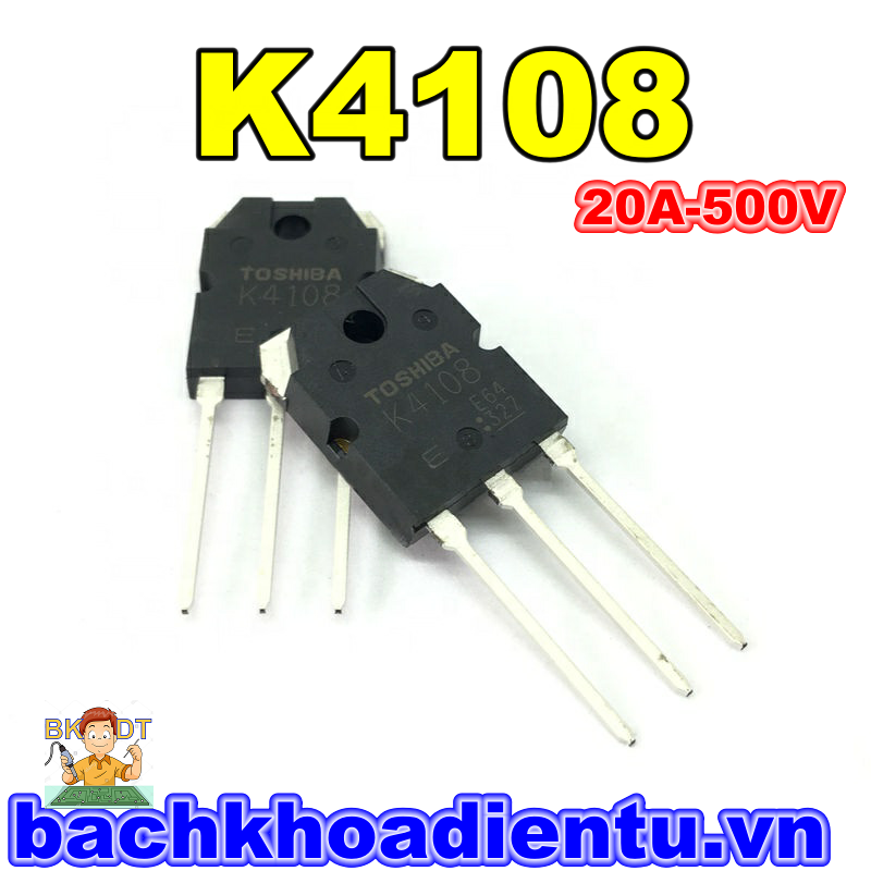 MOSFET K4108 20A 500V tháo máy.