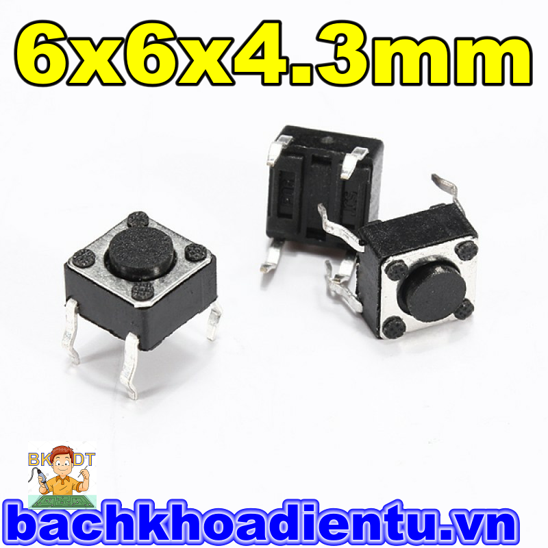 Nút nhấn 6x6x4.3mm túi 10c