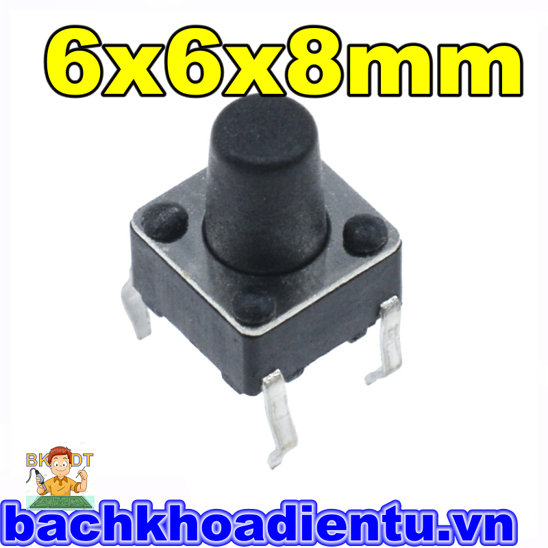 Nút nhấn 6x6x8mm túi 10c