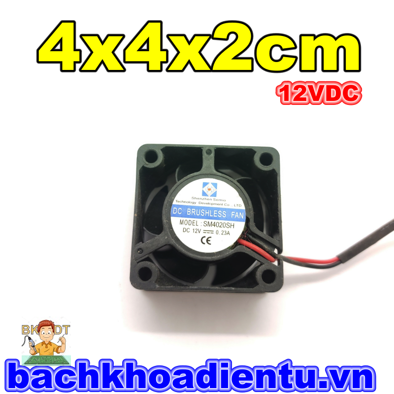 Quạt tản nhiệt 4x4x2cm 12VDC