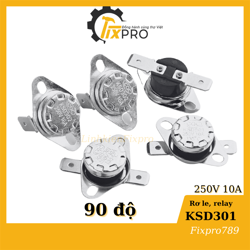 Rơ le nhiệt 90 độ KSD301 250V 10A  thường đóng