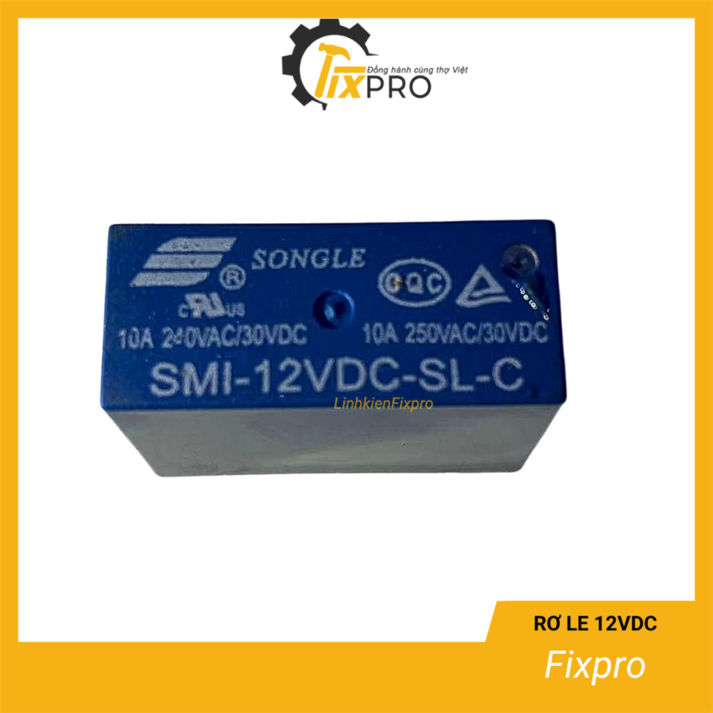 SMI-12VDC-SL-2C Rơ le 12V, Relay 12V 5A 250VAC 8 chân