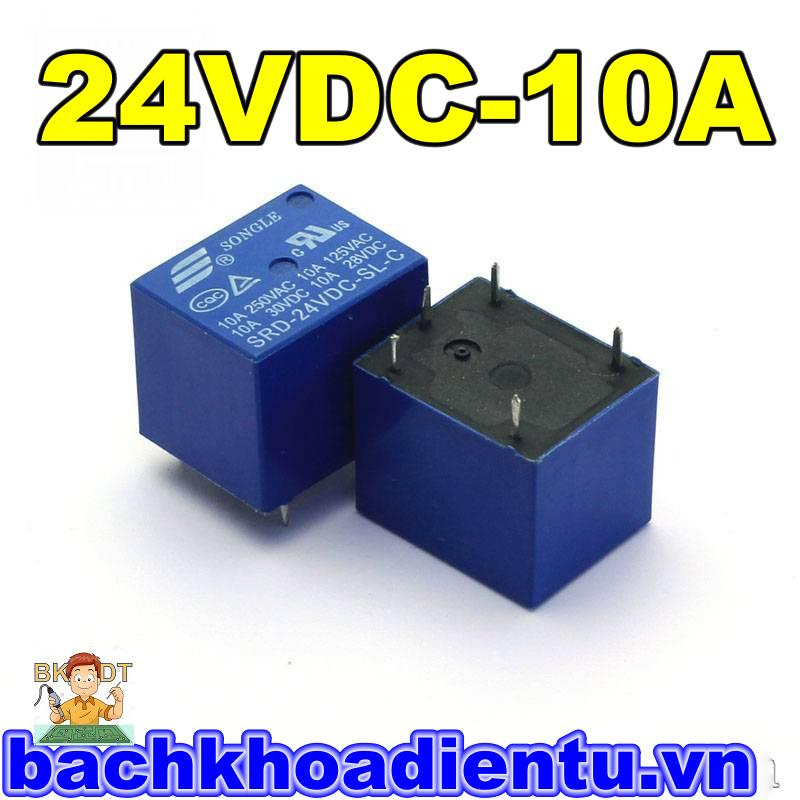 SRD-24VDC-SL-C Relay 24V 10A 5 chân.