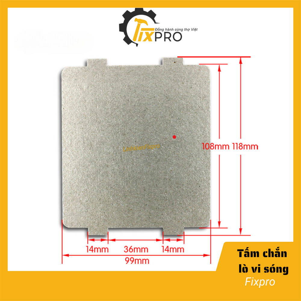 Tấm chắn lò vi sóng 10.8x11.8cm (cắt sẵn) loại dày