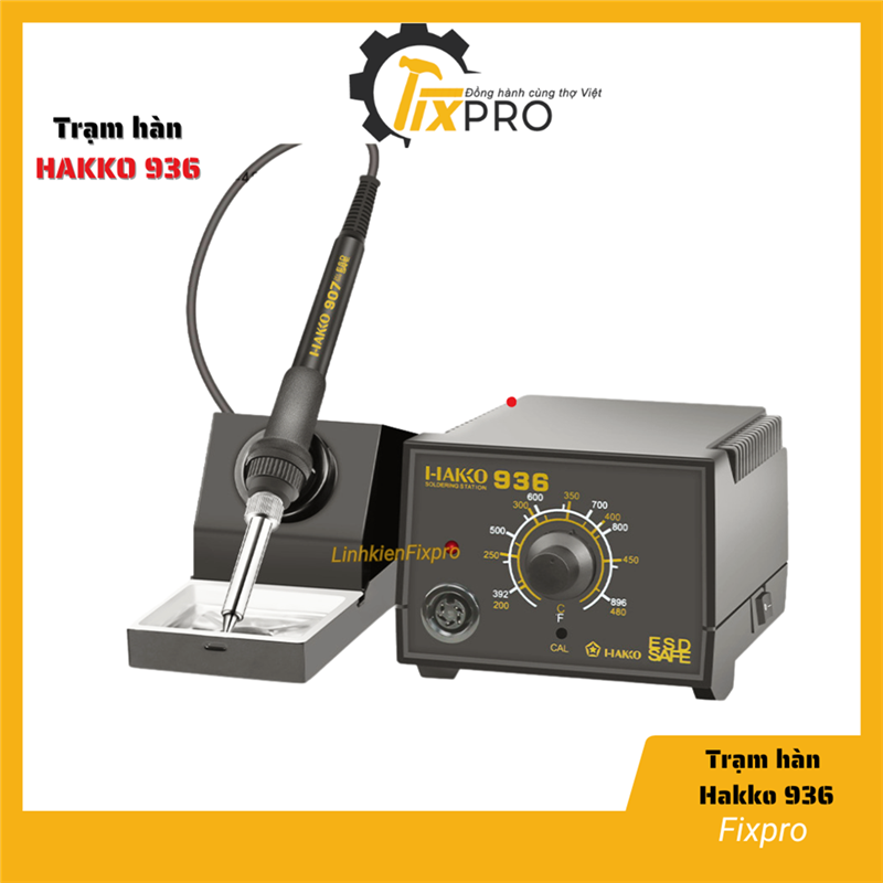 Máy hàn Hakko 936 Trạm hàn HAKKO 936 60W chuyên dụng điều chỉnh nhiệt độ siêu bền