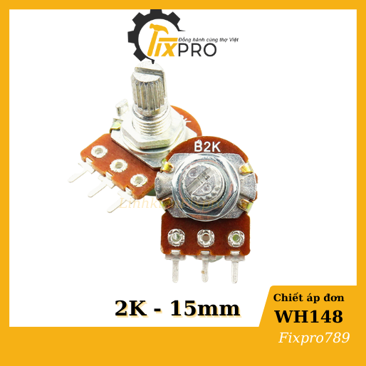 Chiết áp đơn 2K WH148-B2K 15mm