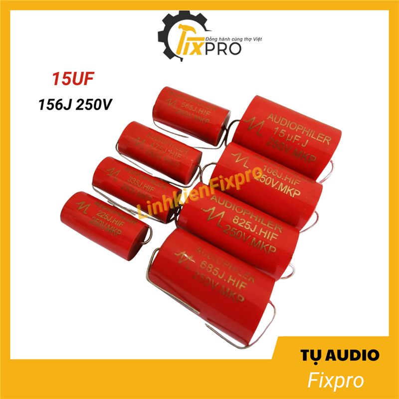 Tụ Audiophiler 15UF 250V 156J màu đỏ