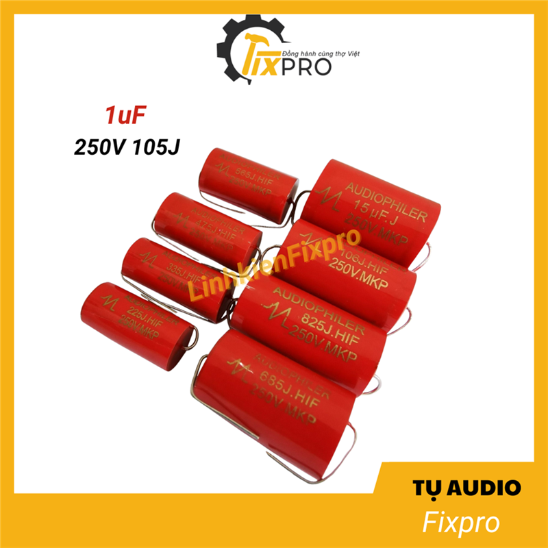 Tụ Audiophiler 1uF 250V 105J màu đỏ
