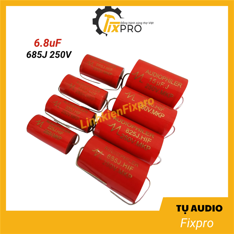 Tụ Audiophiler 6.8uF 250V 685J màu đỏ