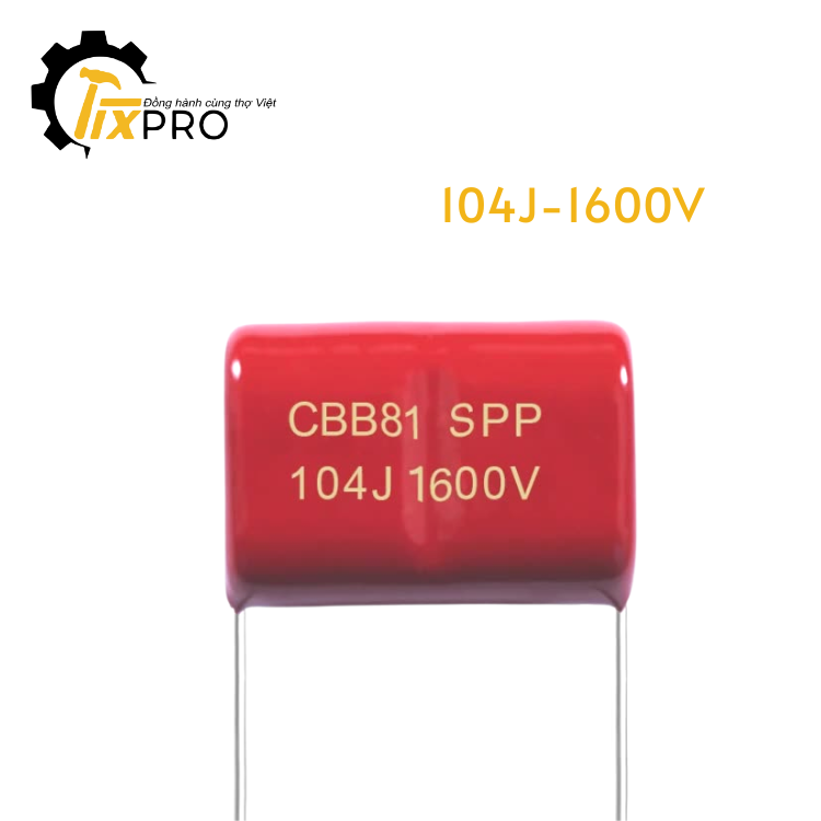 Tụ CBB 104J-1600V 0.1uF.