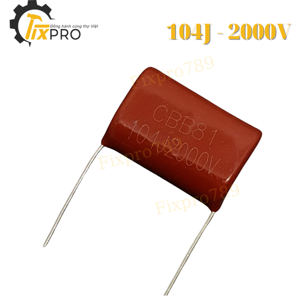 Tụ CBB 2000V 104J 2KV 100nF P30MM