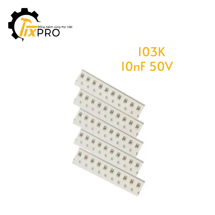 Tụ điện dán 0805 103K 10nF 50V (10c).