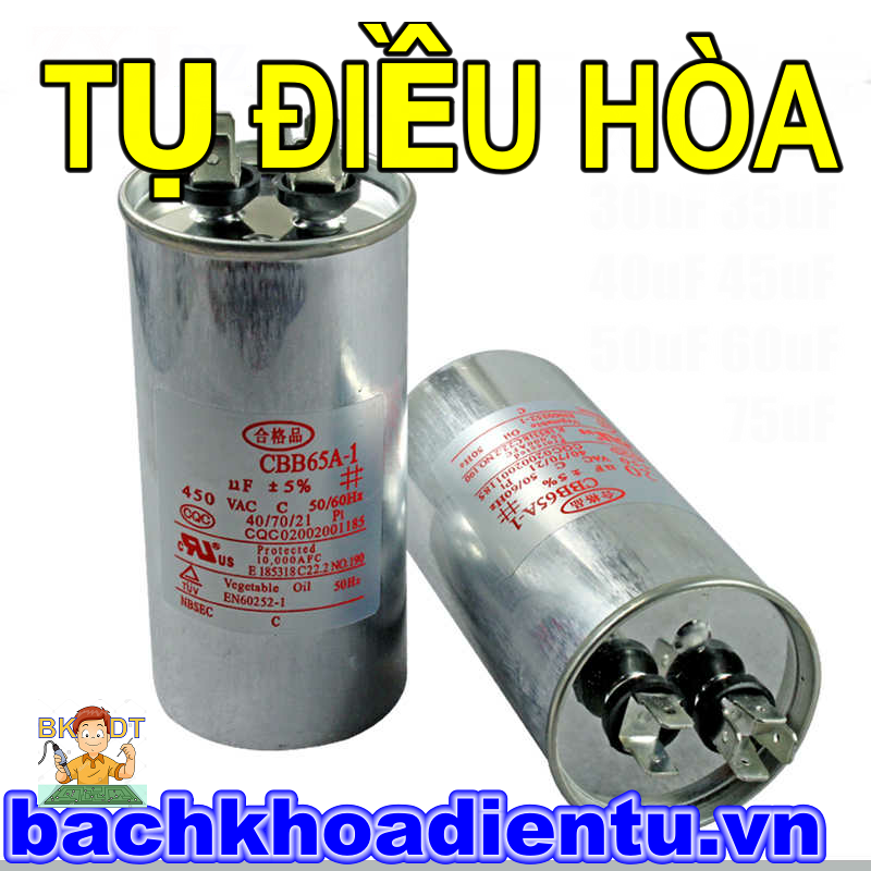 Tụ điều hòa 30UF 450V CBB65 chất lượng tốt