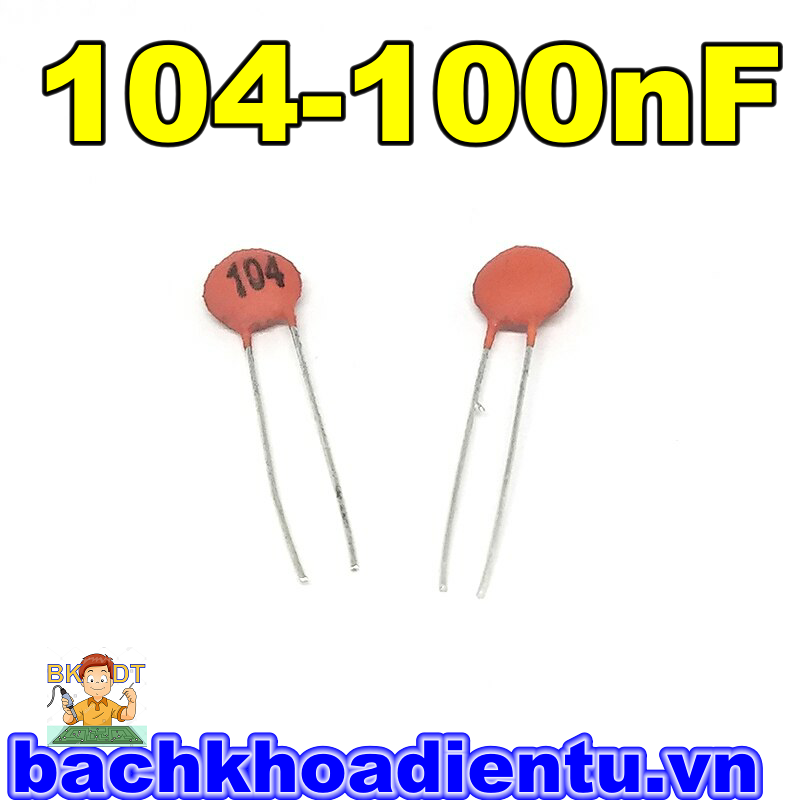 Tụ gốm 104 100nF 50V (10c).