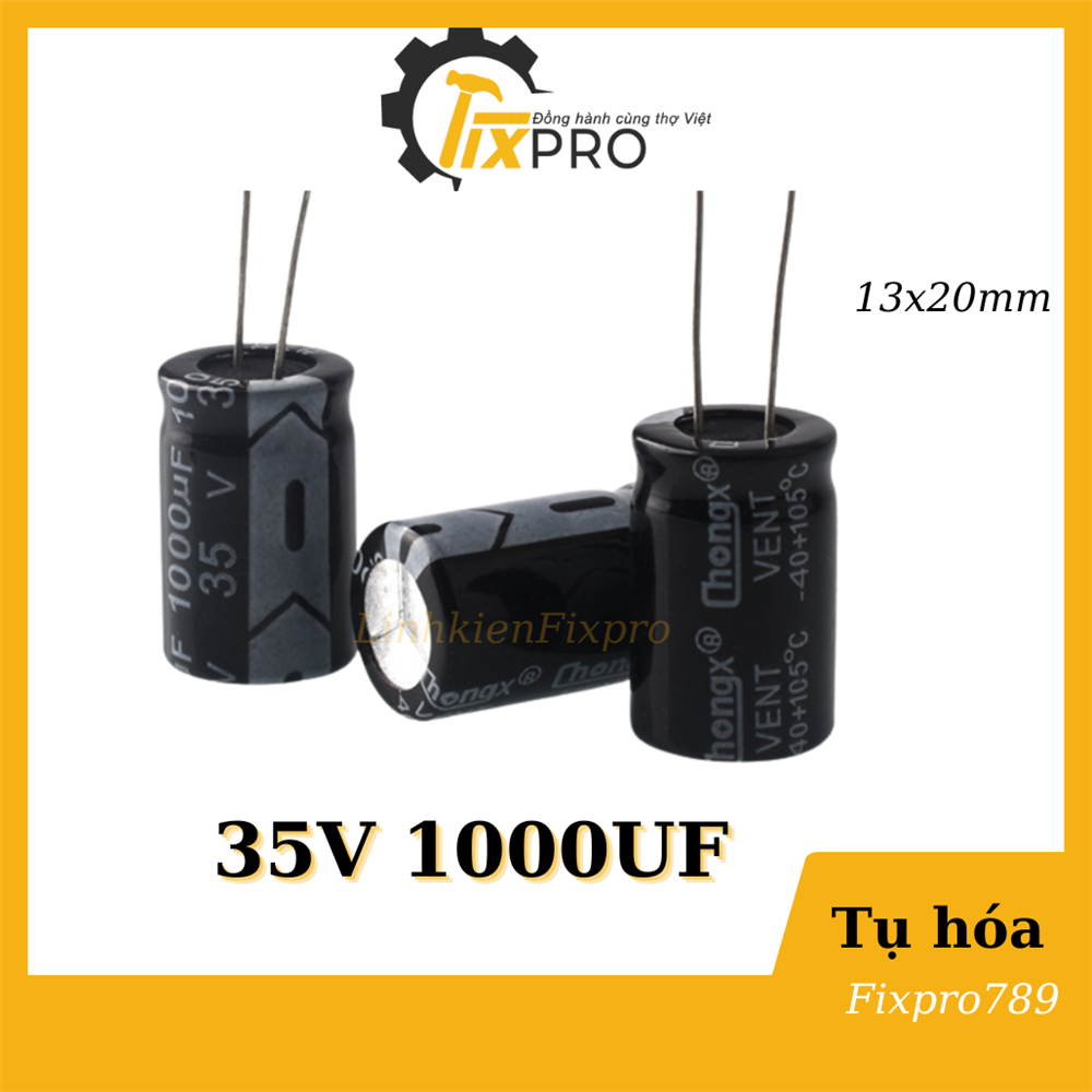 Tụ hóa 35V 1000uF tần số cao (màu đen)