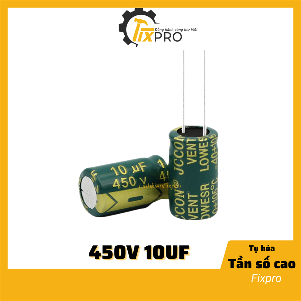 Tụ hóa 10UF 450V 10x17mm tần số cao