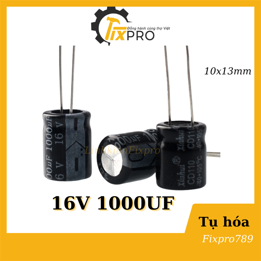 Tụ hóa 16V 1000uF màu đen